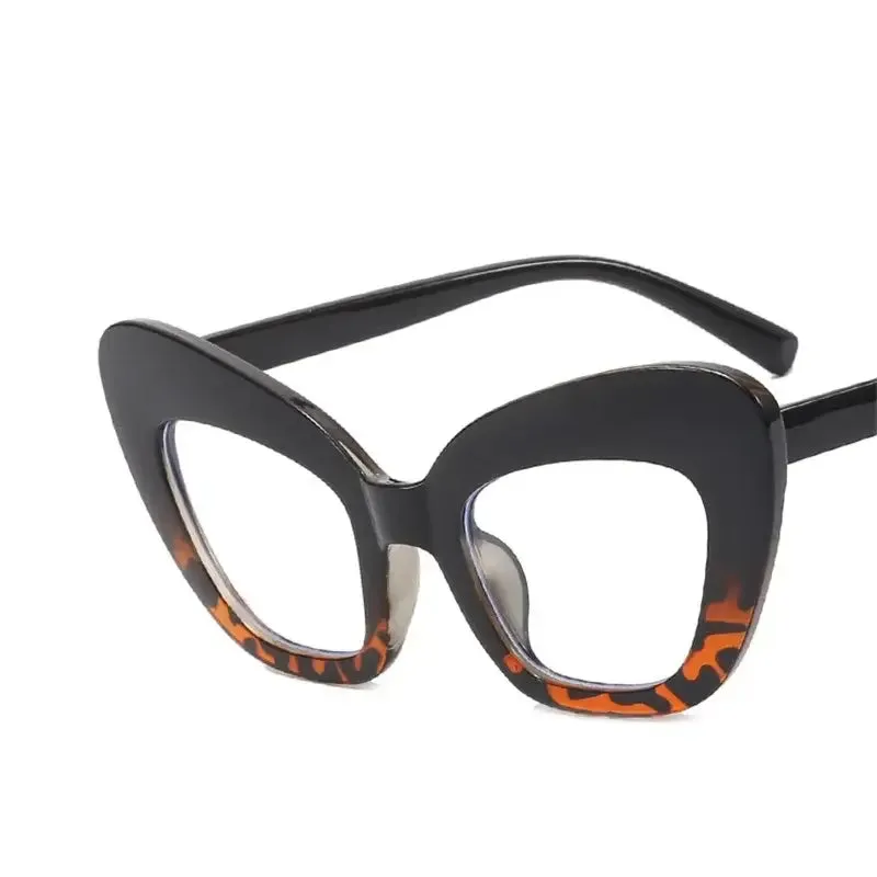 Oversized Cat Eye Clear Glasses