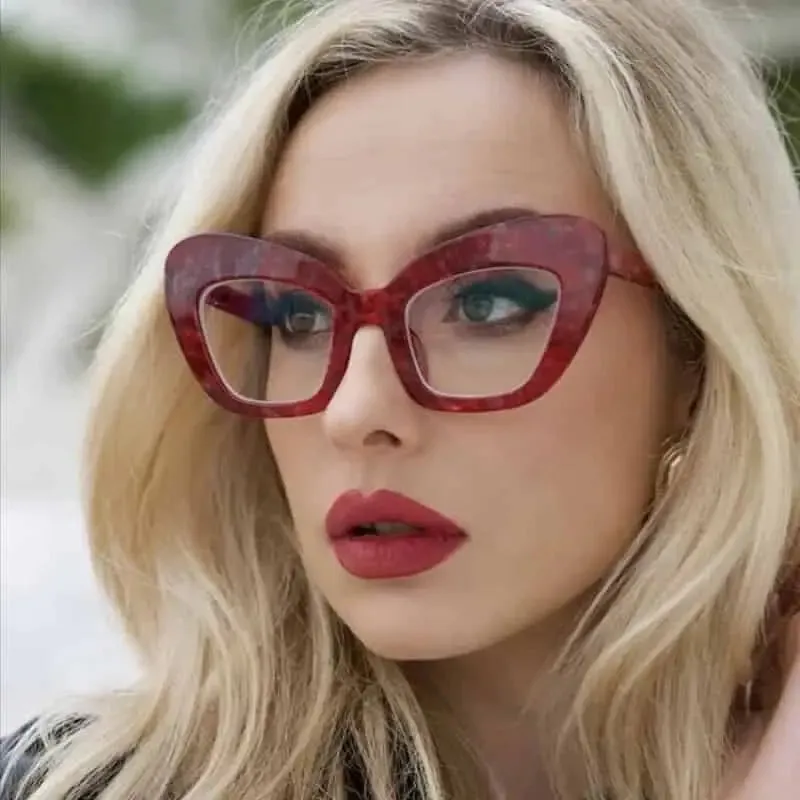 Oversized Cat Eye Clear Glasses