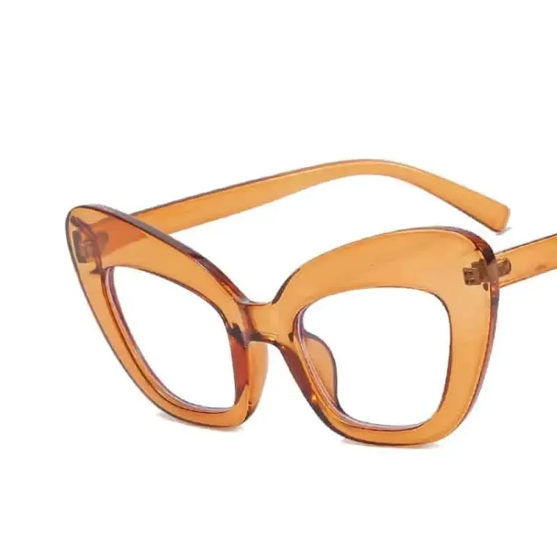 Oversized Cat Eye Clear Glasses