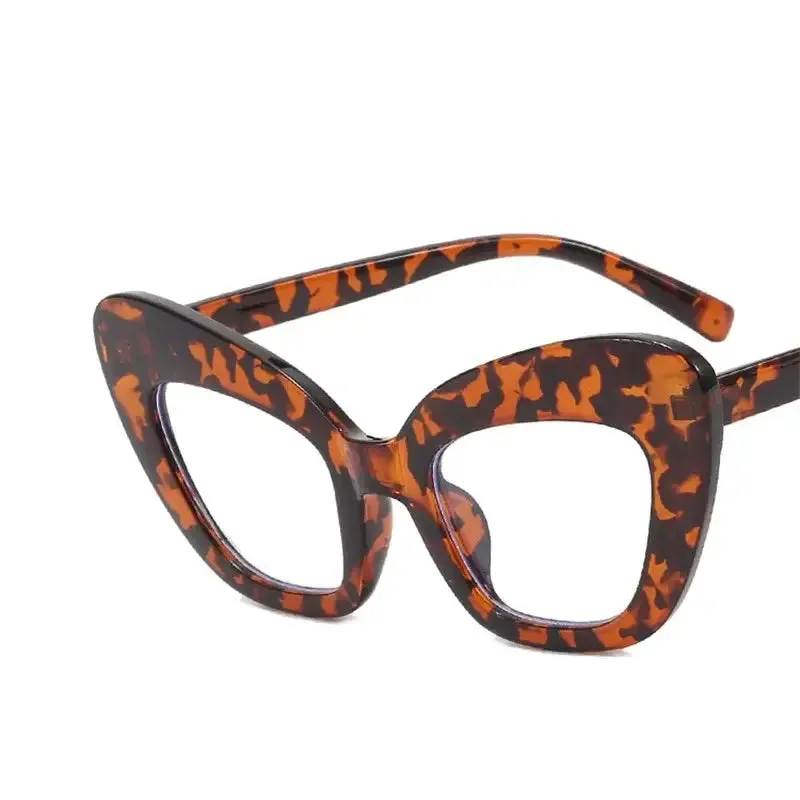 Oversized Cat Eye Clear Glasses