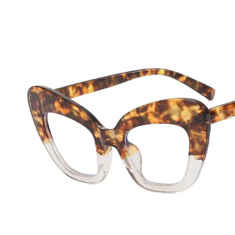Oversized Cat Eye Clear Glasses