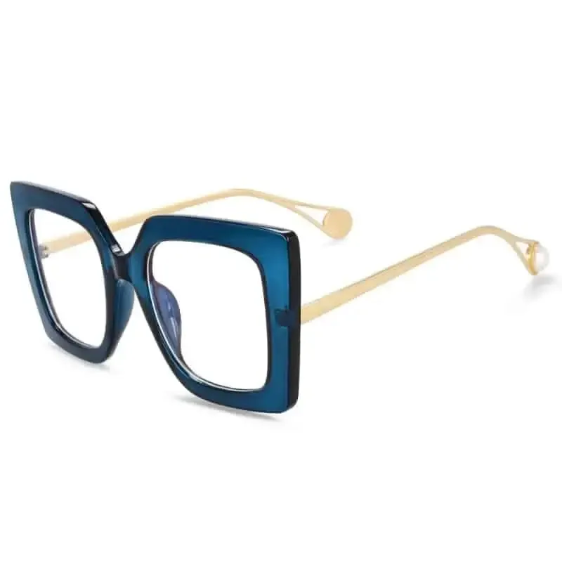 Oversized Square Leopard Pearl Glasses