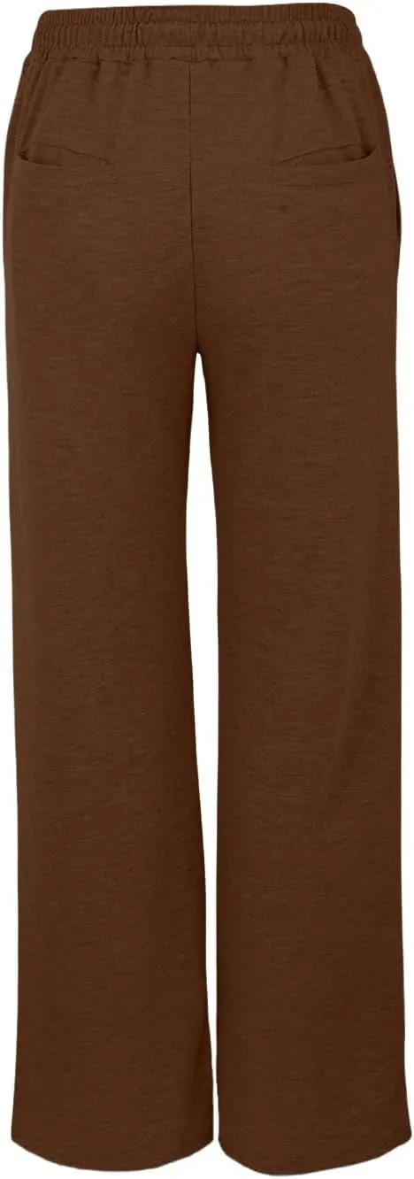 Oversized Wide Leg Sweatpants Women High Waisted Yoga Joggers with Pockets Joggers Sport Workout Active Baggy Trousers