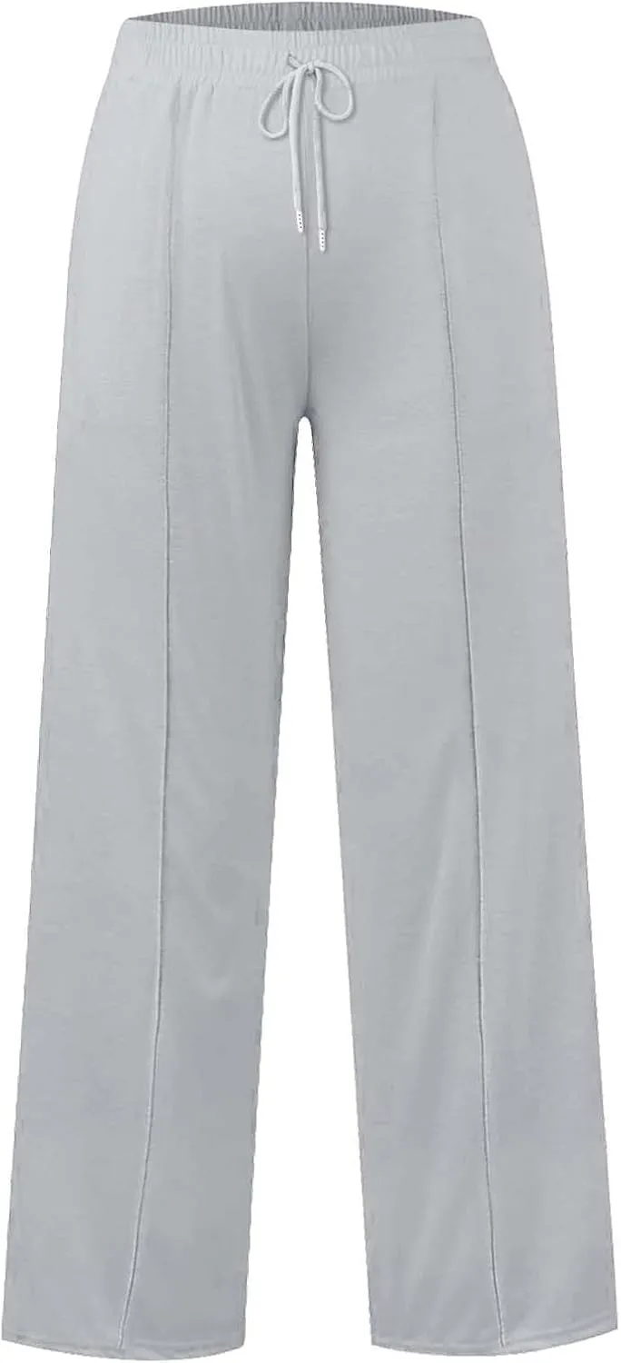 Oversized Wide Leg Sweatpants Women High Waisted Yoga Joggers with Pockets Joggers Sport Workout Active Baggy Trousers