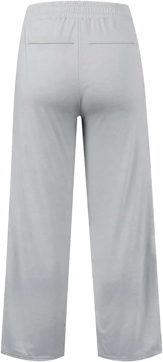 Oversized Wide Leg Sweatpants Women High Waisted Yoga Joggers with Pockets Joggers Sport Workout Active Baggy Trousers