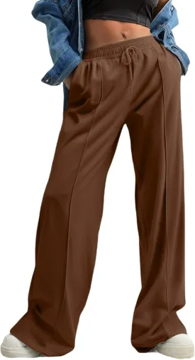 Oversized Wide Leg Sweatpants Women High Waisted Yoga Joggers with Pockets Joggers Sport Workout Active Baggy Trousers