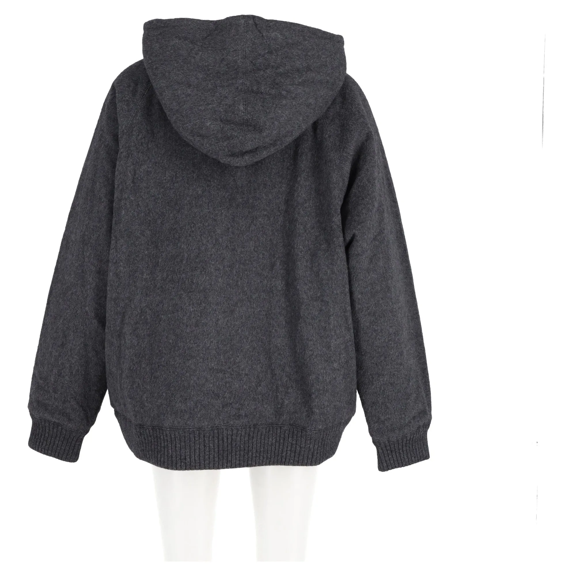 Prada Oversized Hooded Jacket in Grey Cashmere