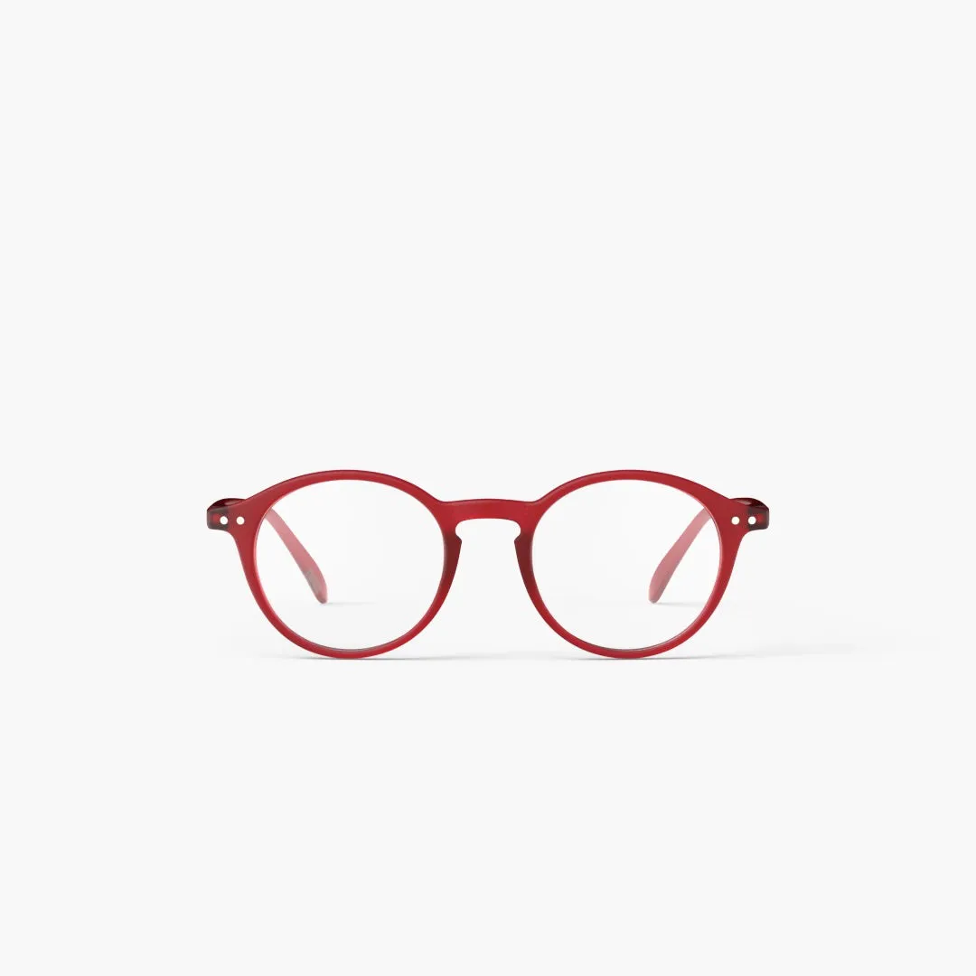 Reading Glasses  1 Round in Rosy Red Style D