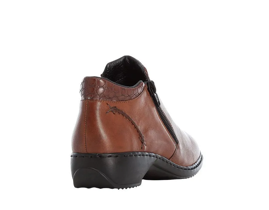 Rieker L3882-24 Womens Twin Zip Casual Ankle Boot