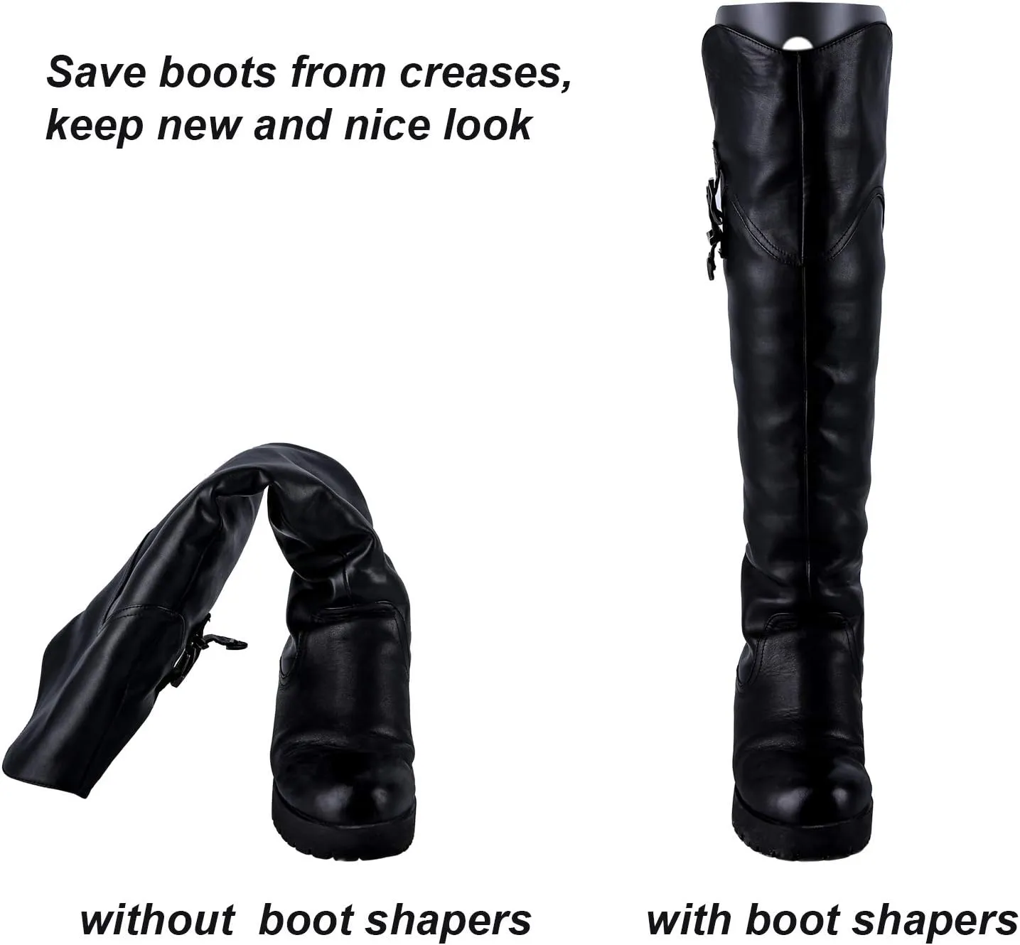 Ruisita 10 Pieces (5 Pairs) Boot Shaper Form Inserts Boots Tall Support for Women and Men