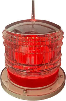 Steady-ON or Flashing 2NM IP67 Solar LED Marina Dock Barge Boat Safety Beacon Light