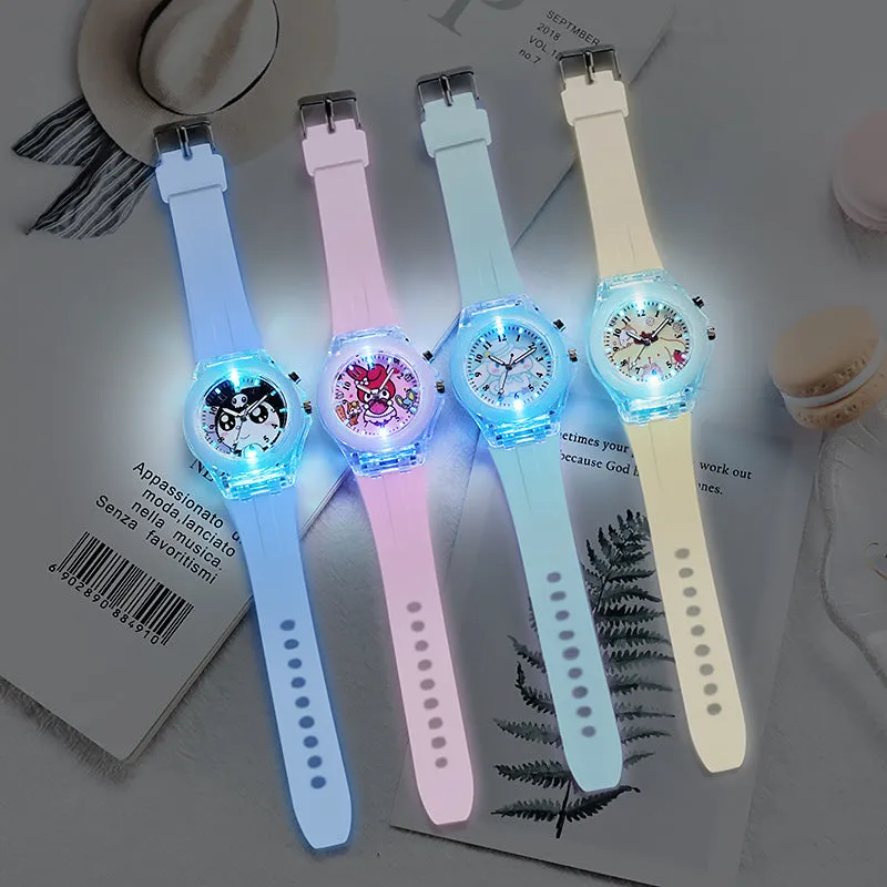Student Children Watch Cute Cartoon Silicone LED Watch Doll Watch