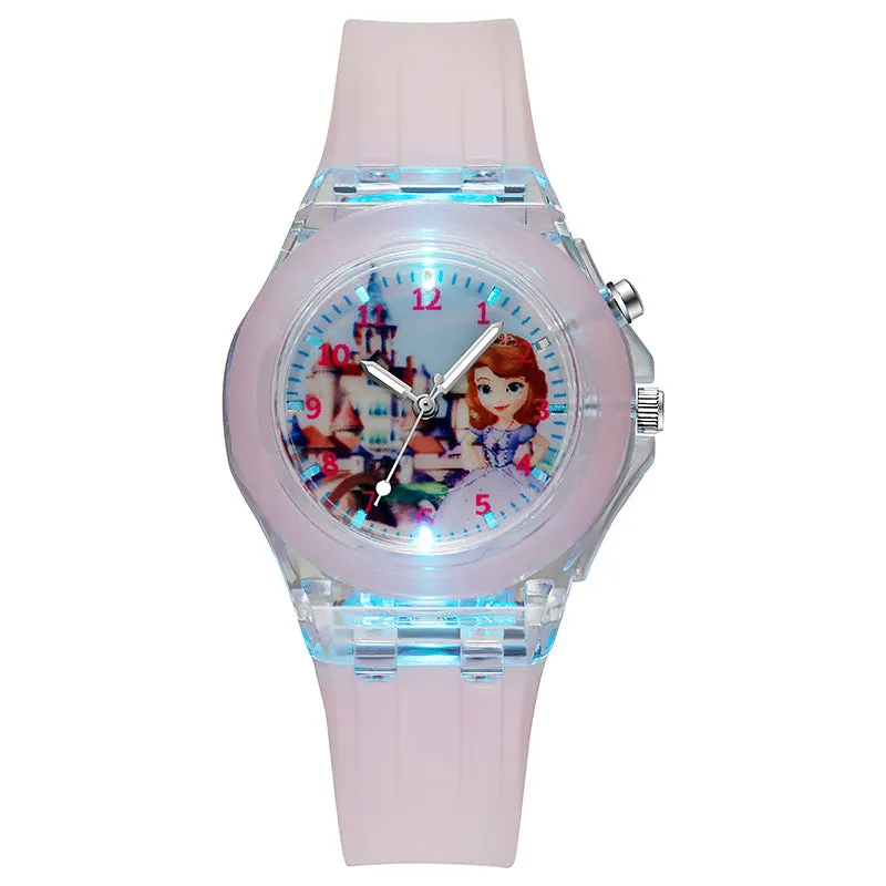 Student Children Watch Cute Cartoon Silicone LED Watch Doll Watch