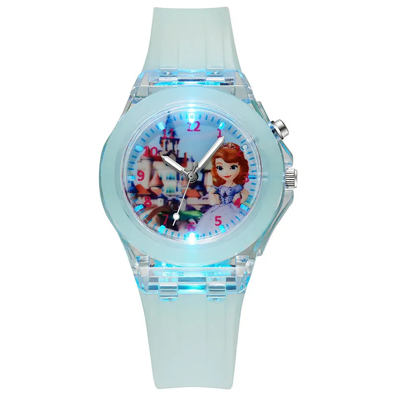 Student Children Watch Cute Cartoon Silicone LED Watch Doll Watch