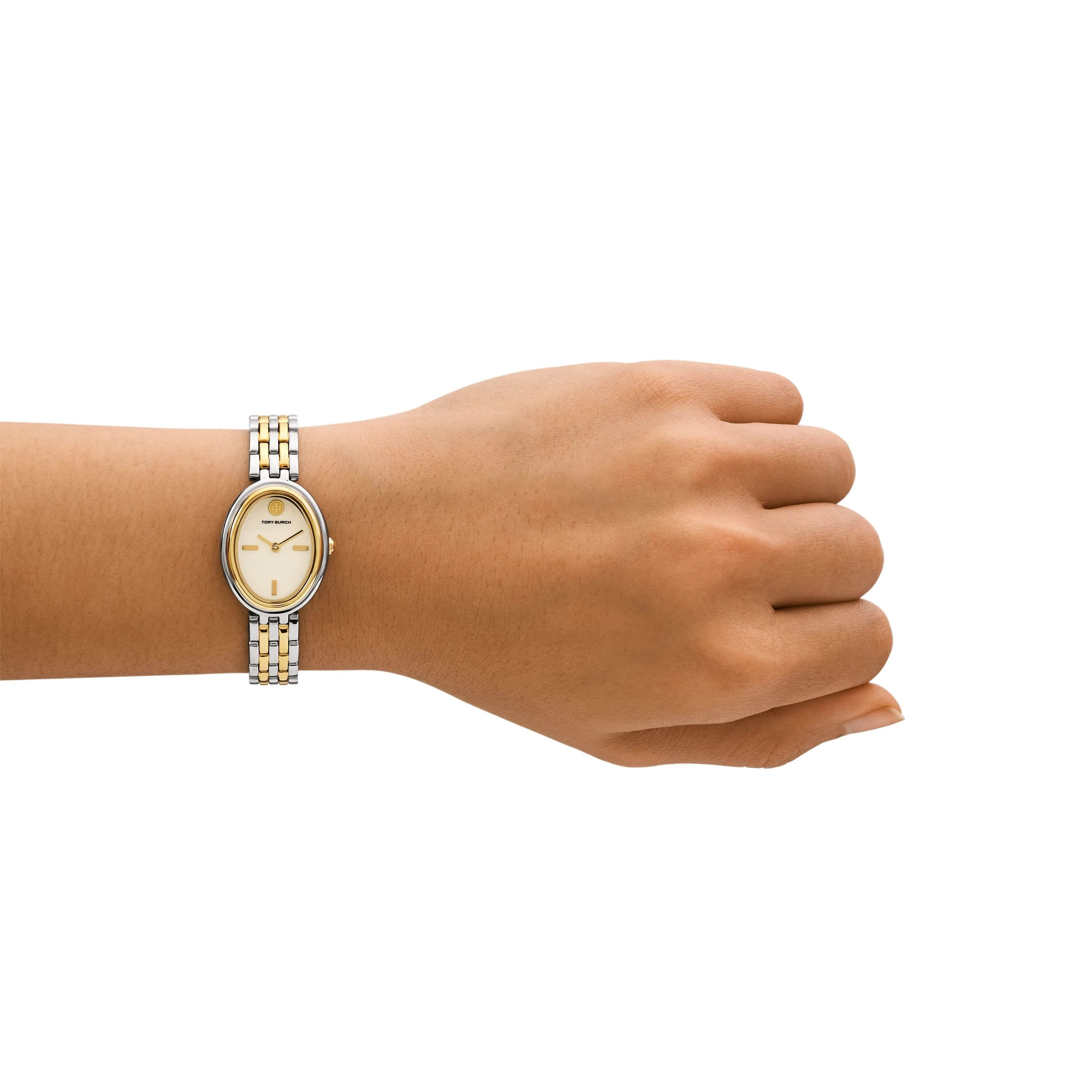 Tory Burch The Oval Two Tone Analogue Watch TBW6033
