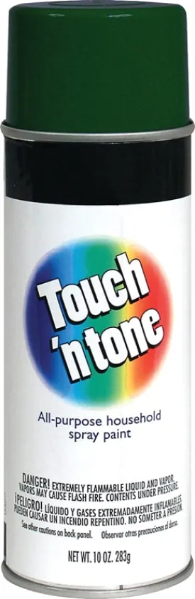 Touch 'N Tone 55271830 Spray Paint, Gloss, Hunter Green, 10 oz, Can :CAN: QUANTITY: 1