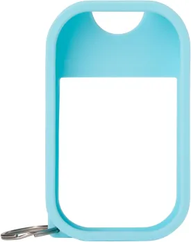 Touchland Hand Sanitizer Mist Case 1FL. OZ., Protective and Stylish Hand Sanitizer Spray Accessory, Silicone Case with Keyring, Frosty Blue
