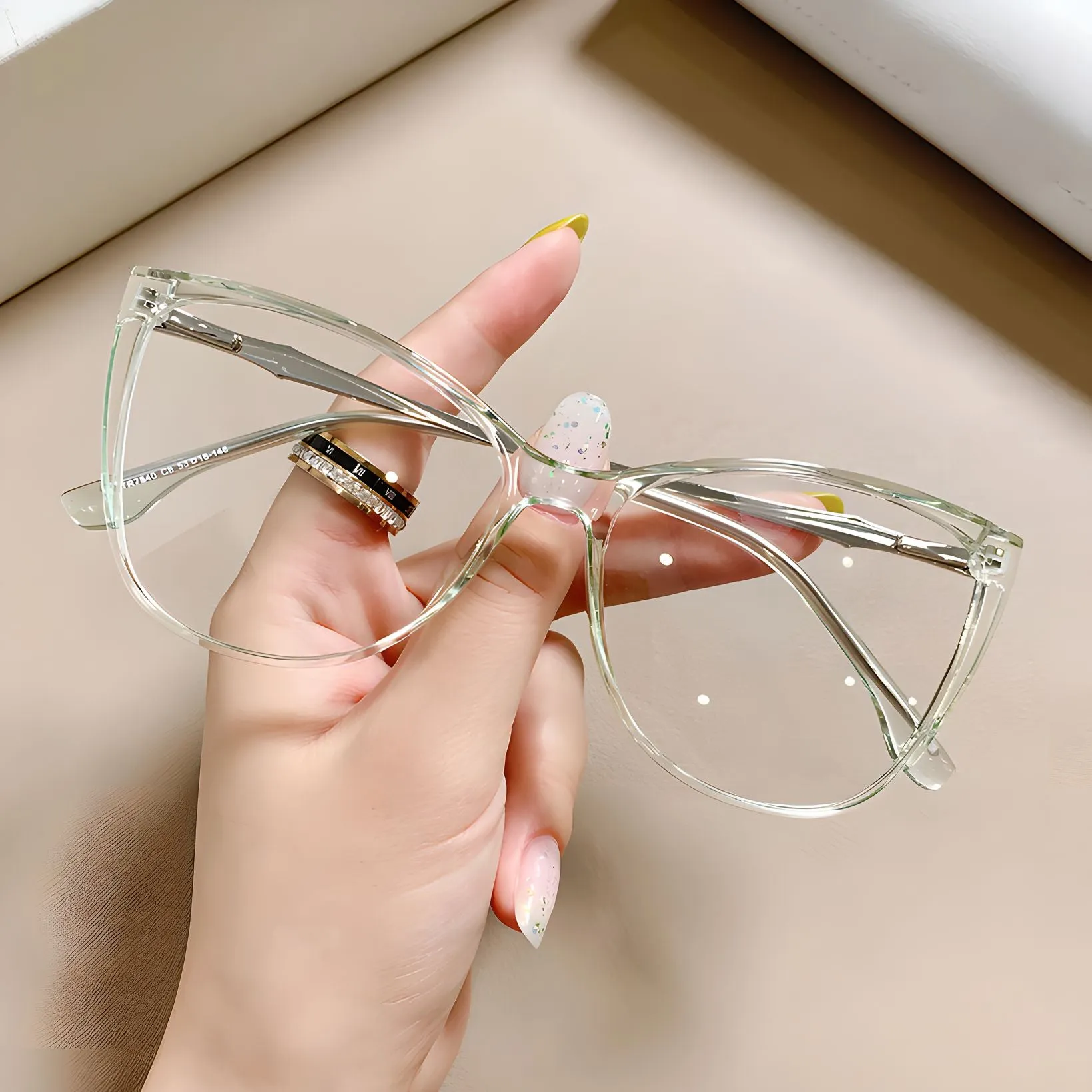 TXOME Gemma Clear Oval Glasses