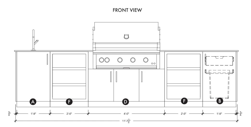 Urban Bonfire Twilight 42 Outdoor Kitchen
