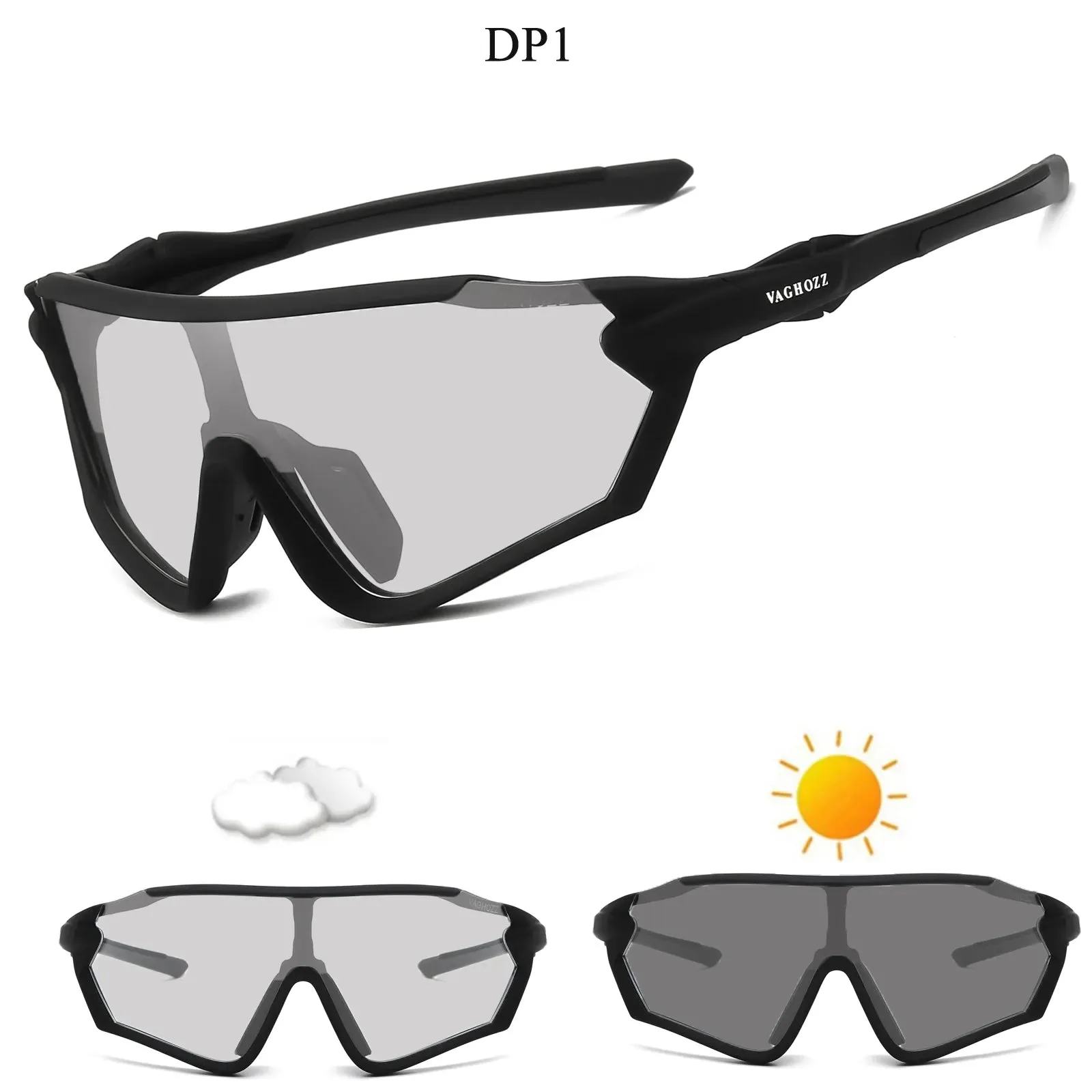 VAGHOZZ Brand New UV400 And Photochromic Cycling Glasses Outdoor Sunglasses Men Women Sport Eyewear MTB Bike Bicycle Goggles