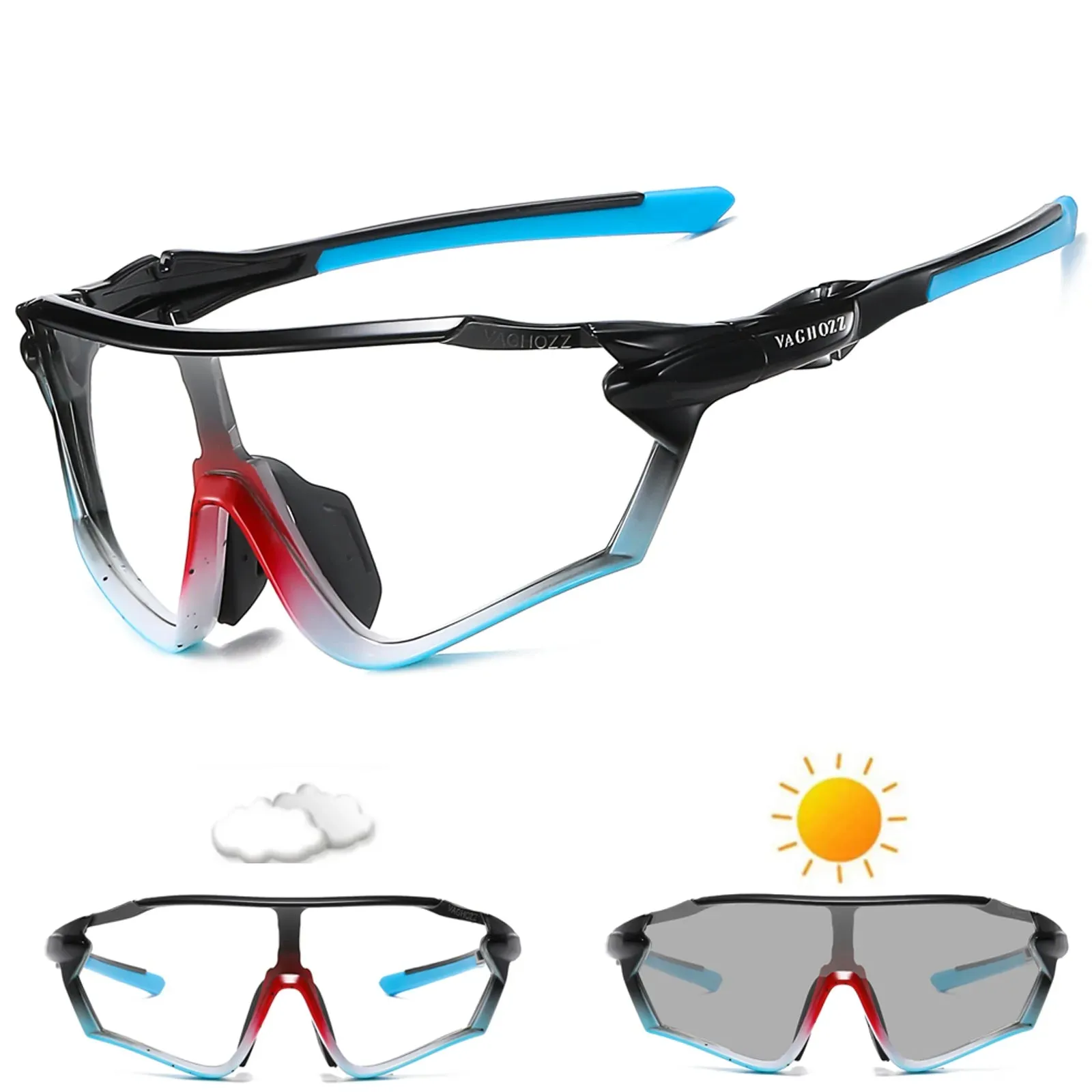 VAGHOZZ Brand New UV400 And Photochromic Cycling Glasses Outdoor Sunglasses Men Women Sport Eyewear MTB Bike Bicycle Goggles