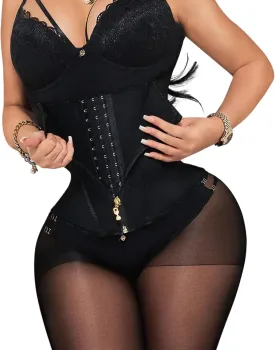 Waist Trainer Luxury Waist Trainer With Gold Zipper Waist Cincher Corset