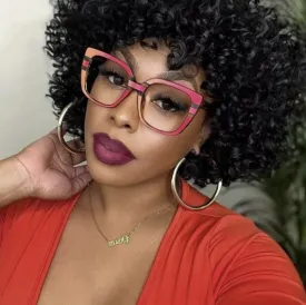 Women Oversized Square / Clear Lens / Square Optical Frames